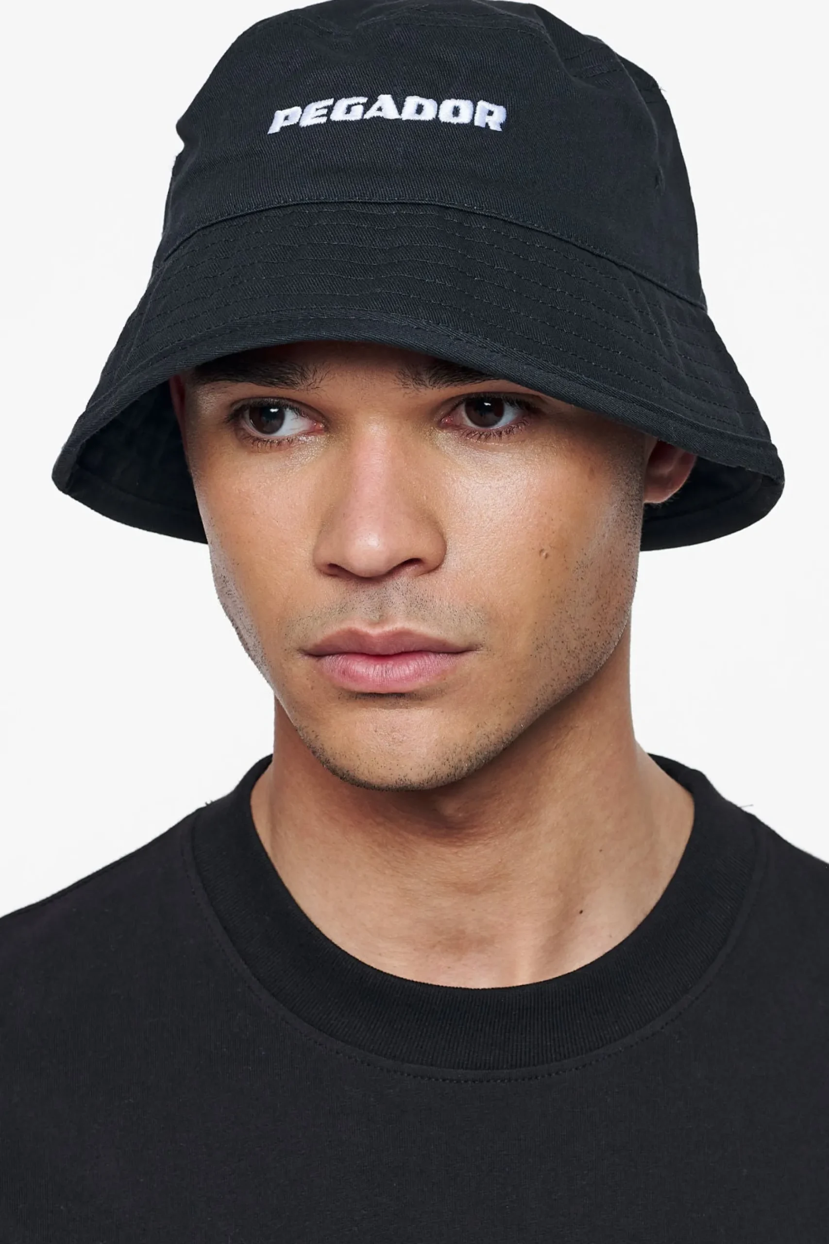 Pegador Caps & Hats|Logo Cotton Twill Bucket Hat Black
