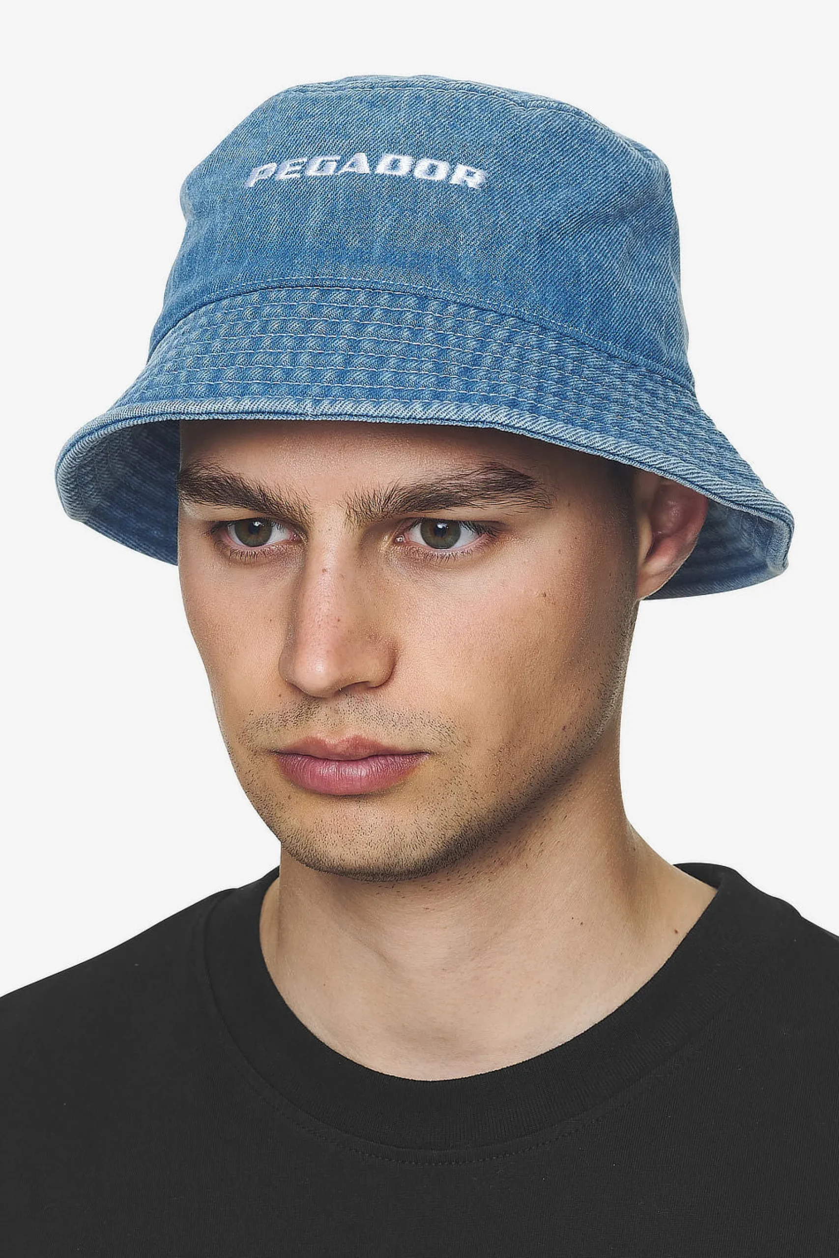 Pegador Caps & Hats|Logo Denim Bucket Hat Baby Blue