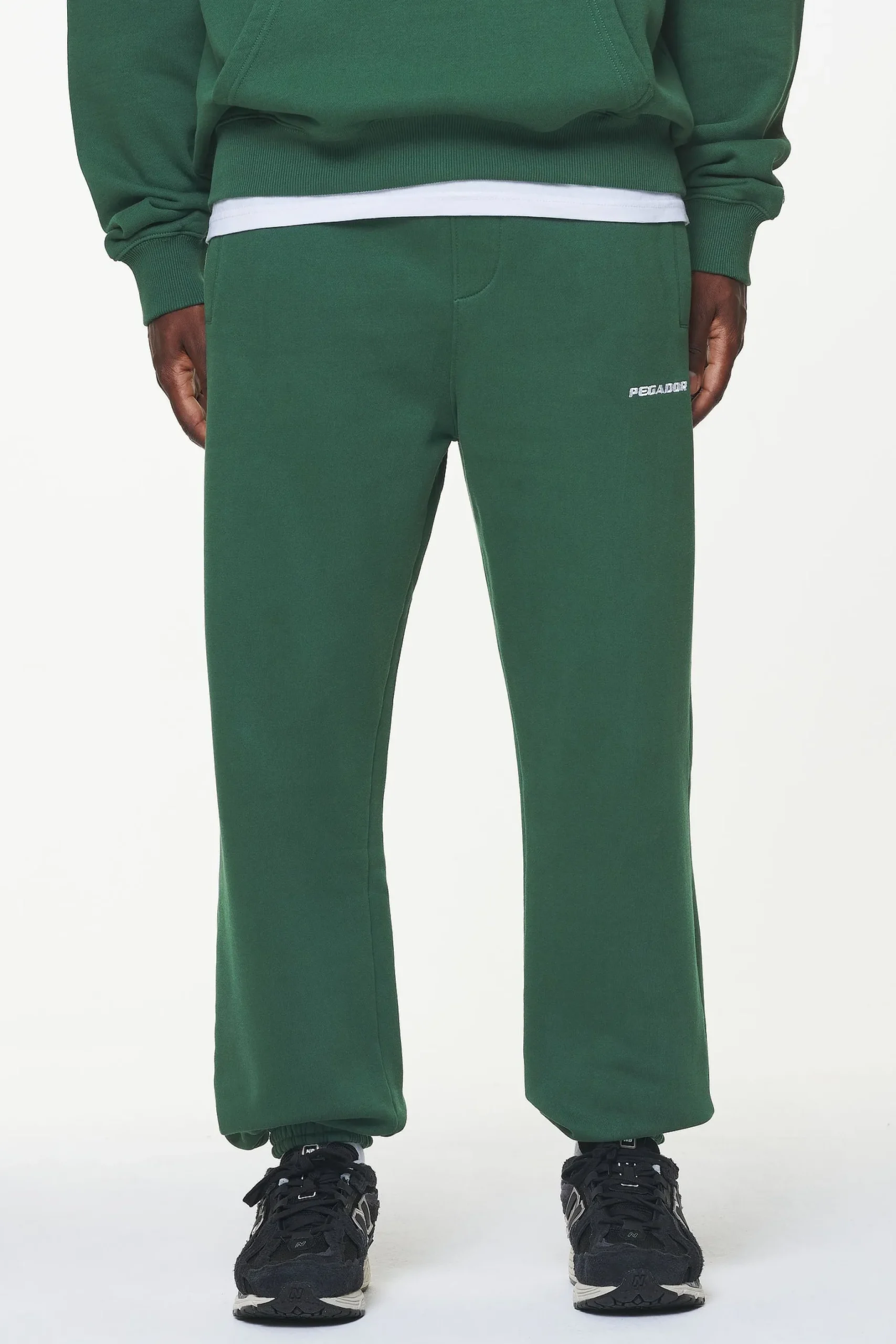 Pegador Pants & Joggers|Logo Heavy Sweat Jogger Vintage washed british green