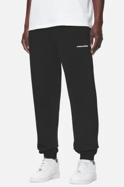 Pegador Pants & Joggers|Logo Heavy Sweat Jogger Gum Washed black white
