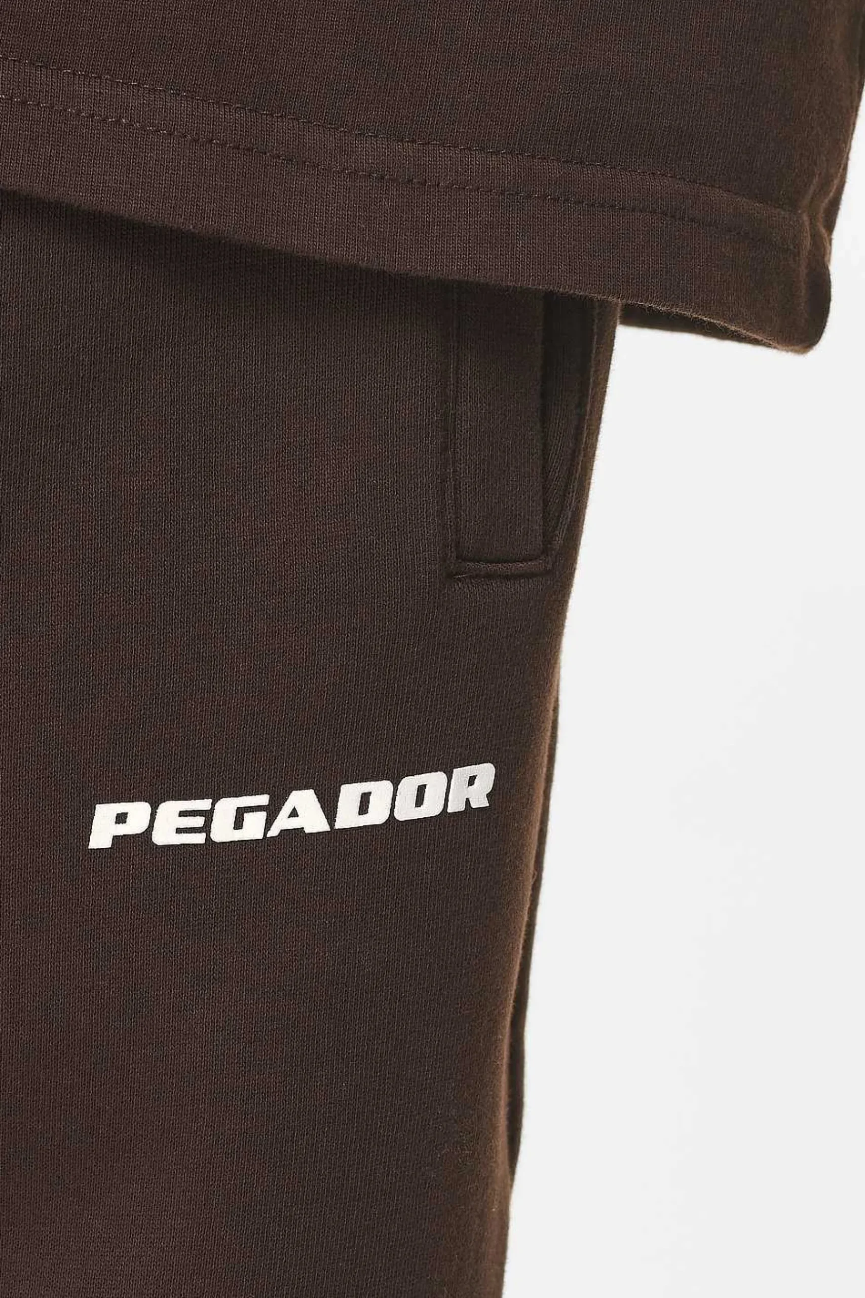 Pegador Pants & Joggers|Logo Heavy Sweat Jogger Gum Washed oak brown