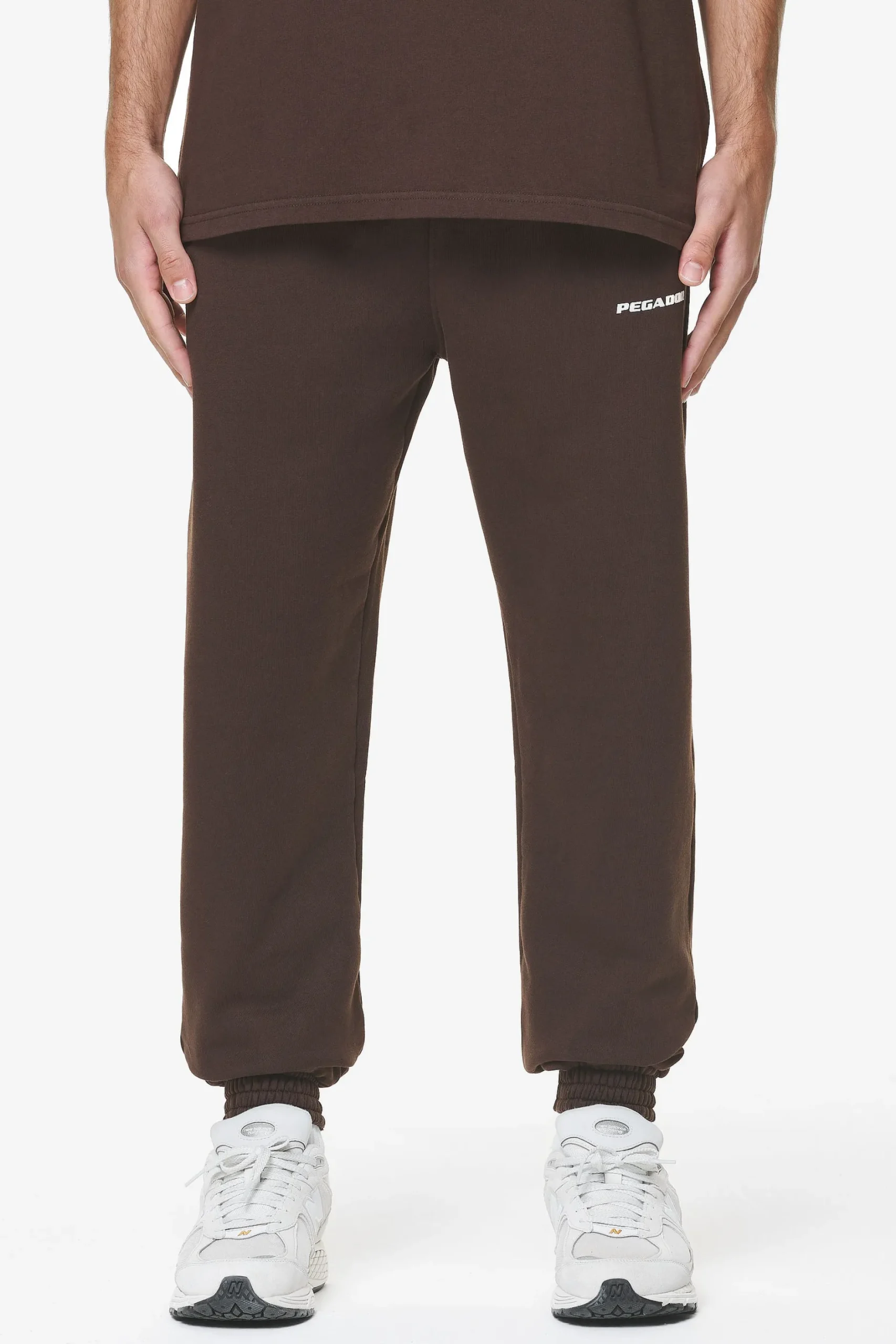 Pegador Pants & Joggers|Logo Heavy Sweat Jogger Gum Washed oak brown