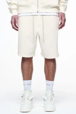 Pegador Shorts|Logo Heavy Sweat Shorts Vintage Washed Unbleached Gum