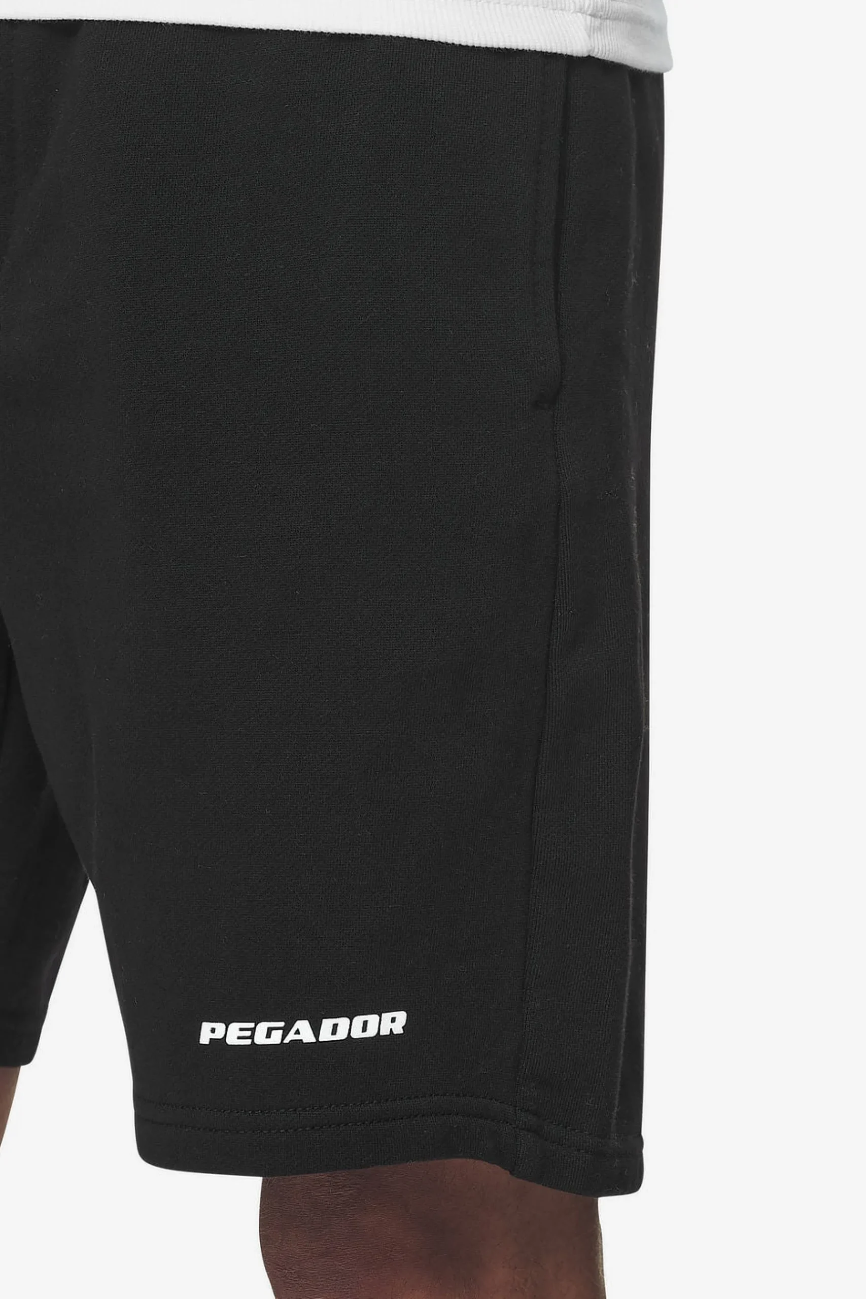 Pegador Shorts|Logo Heavy Sweat Shorts White Gum Washed black