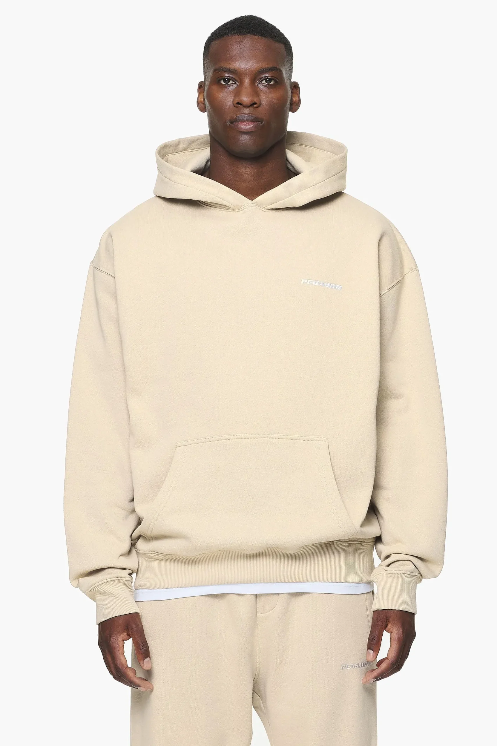 Pegador Hoodies|Logo Oversized Hoodie Vintage washed kingdom beige