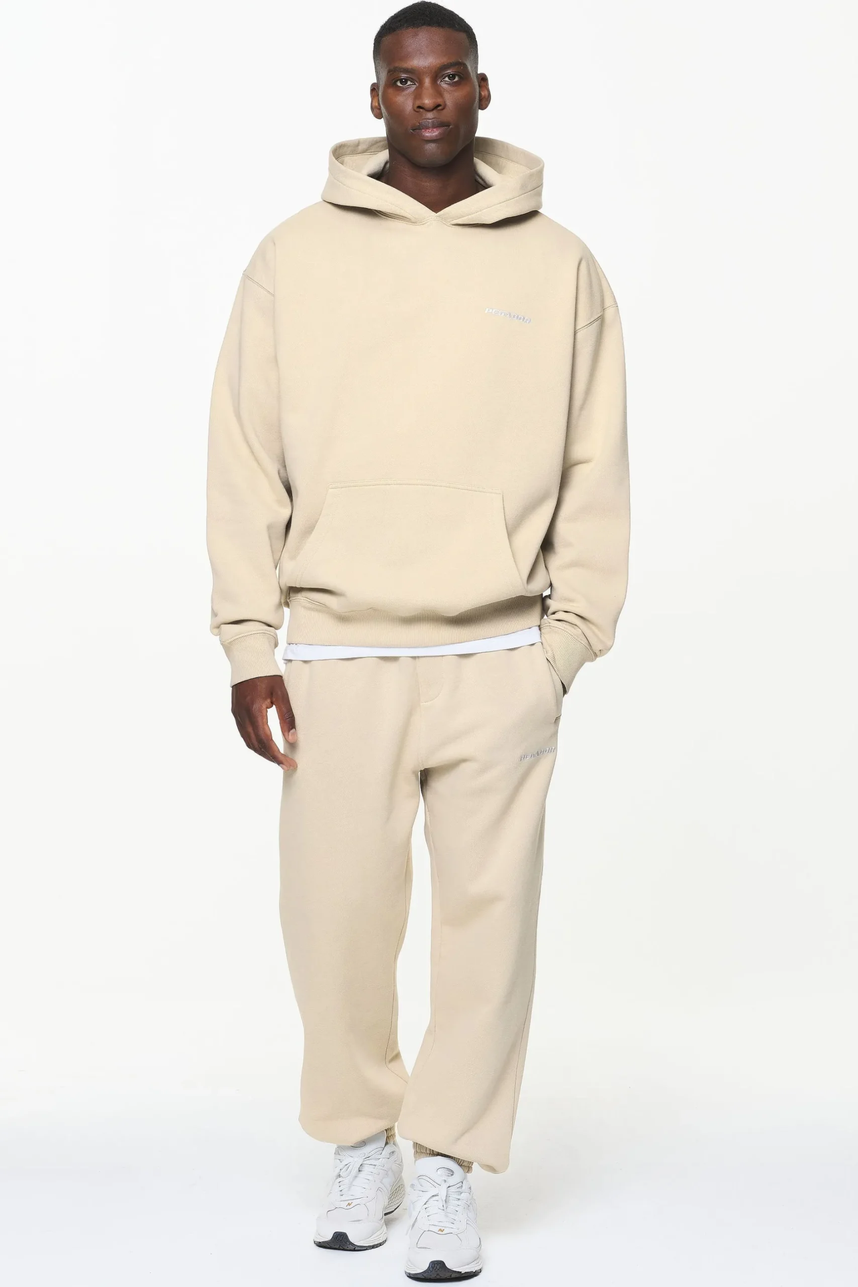 Pegador Hoodies|Logo Oversized Hoodie Vintage washed kingdom beige