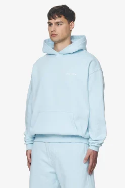Pegador Hoodies|Logo Oversized Hoodie White Gum Washed baby blue