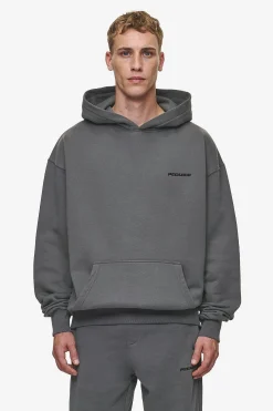 Pegador Hoodies|Logo Oversized Hoodie Washed Anthracite