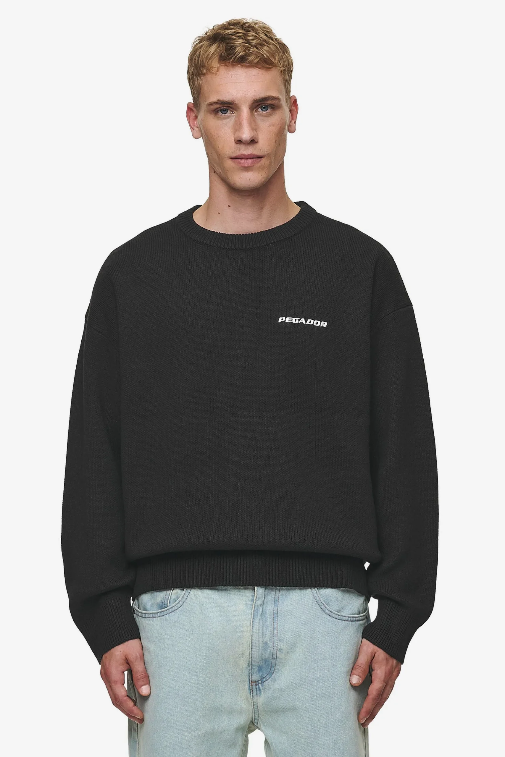 Pegador Sweaters|Knitwear|Logo Oversized Knit Sweater Black