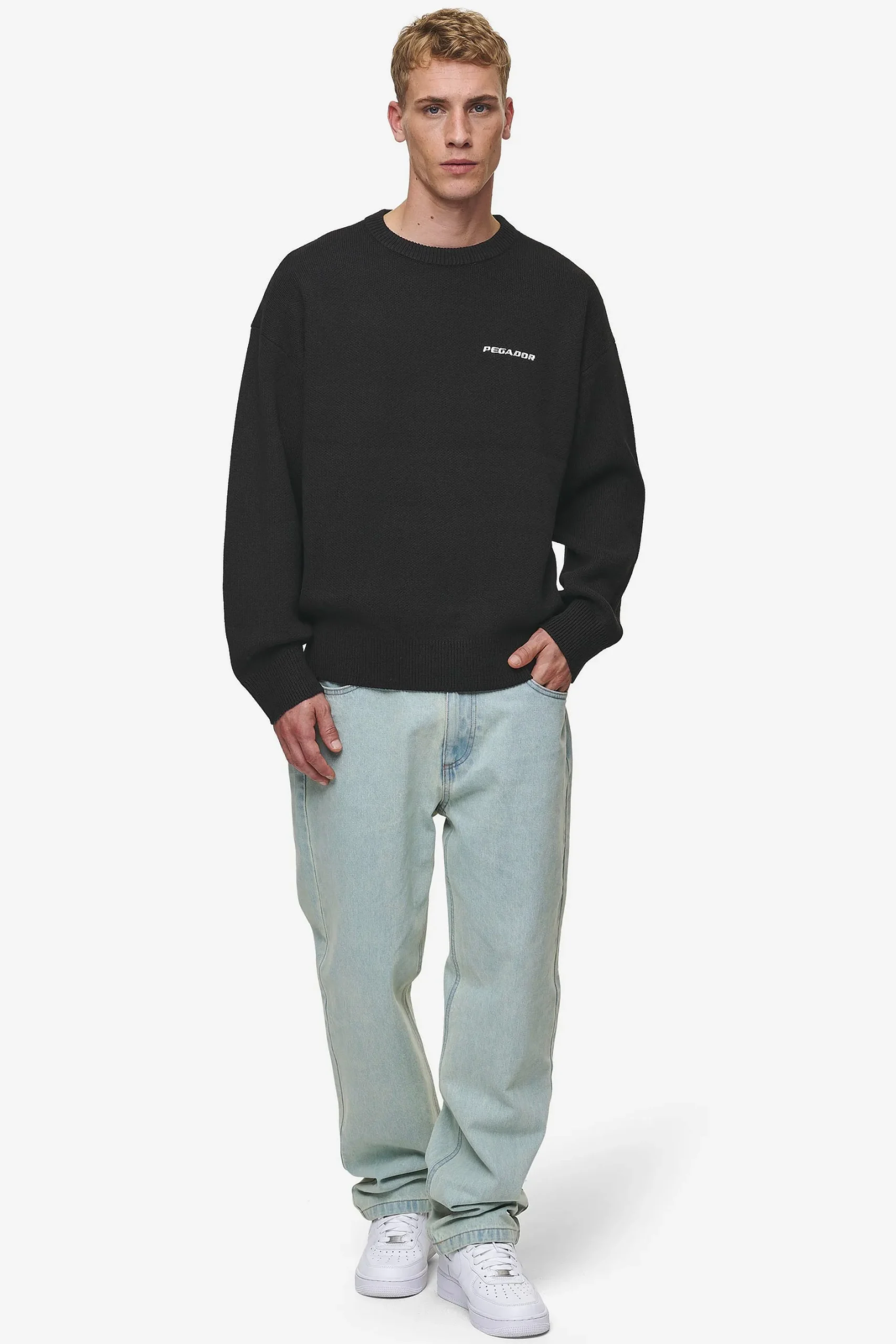 Pegador Sweaters|Knitwear|Logo Oversized Knit Sweater Black