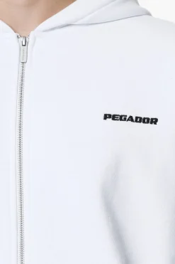 Pegador Hoodies|Zip Hoodies|Logo Oversized Sweat Jacket White