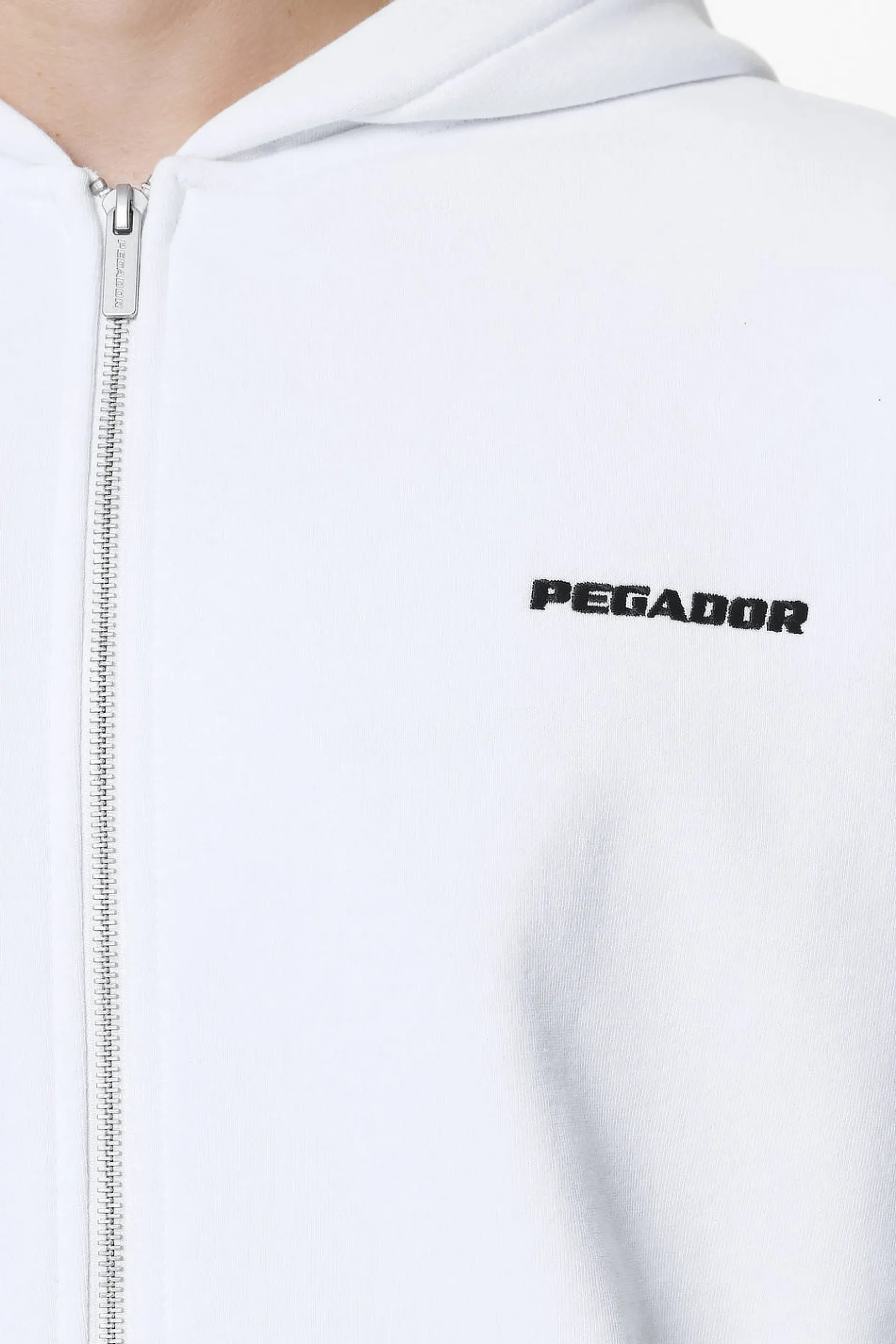 Pegador Hoodies|Zip Hoodies|Logo Oversized Sweat Jacket White