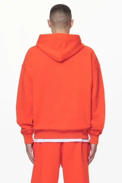 Pegador Hoodies|Zip Hoodies|Logo Oversized Sweat Jacket Gum Washed signal red