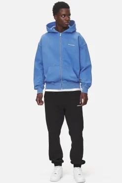 Pegador Hoodies|Zip Hoodies|Logo Oversized Sweat Jacket White Gum Washed retro blue
