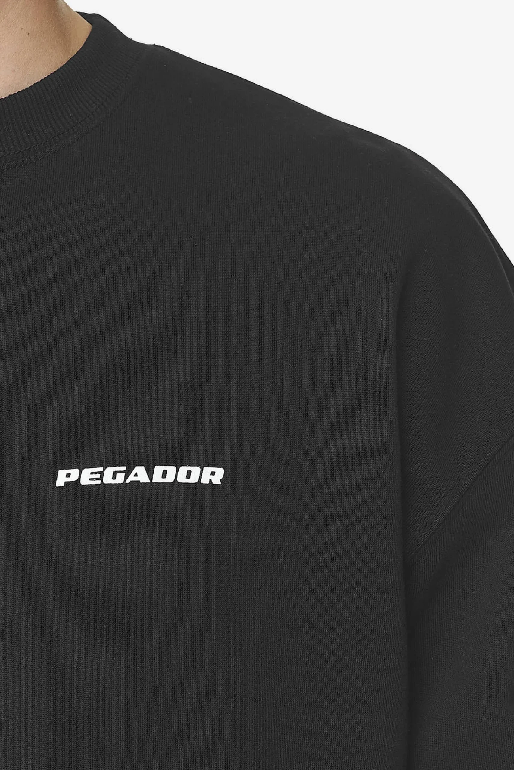 Pegador Sweaters|Logo Oversized Sweater White Gum Washed black