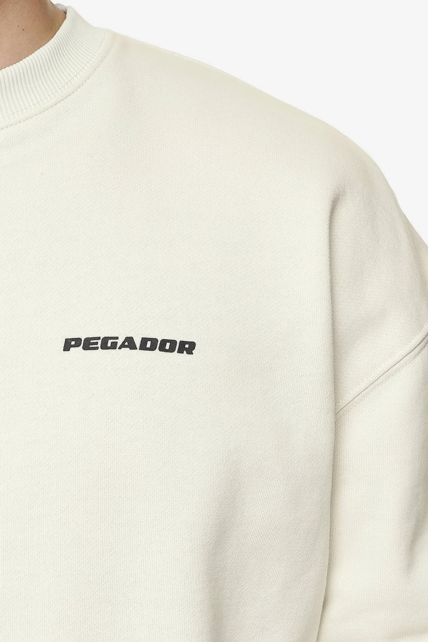 Pegador Sweaters|Logo Oversized Sweater Black Gum Washed salty cream