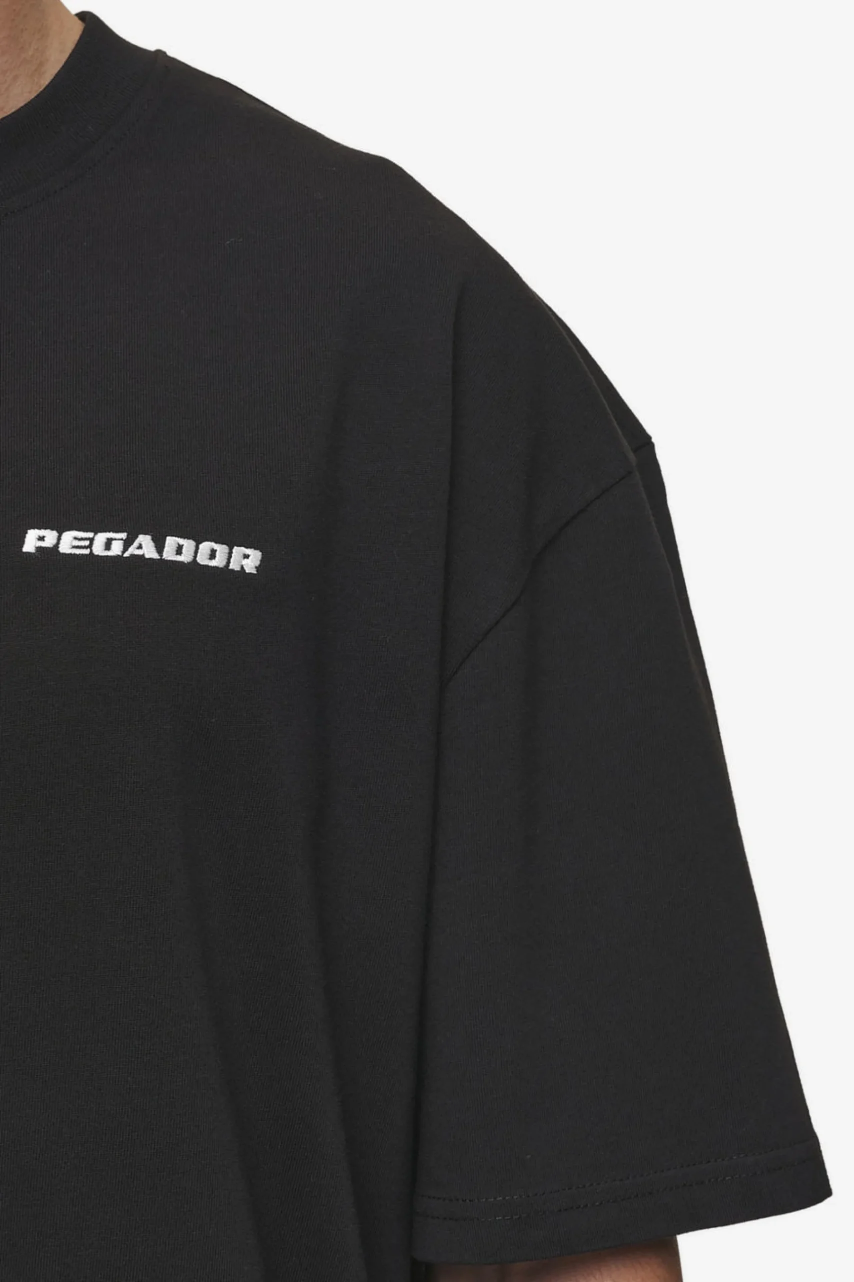 Pegador Tees|Logo Oversized Tee Washed Black
