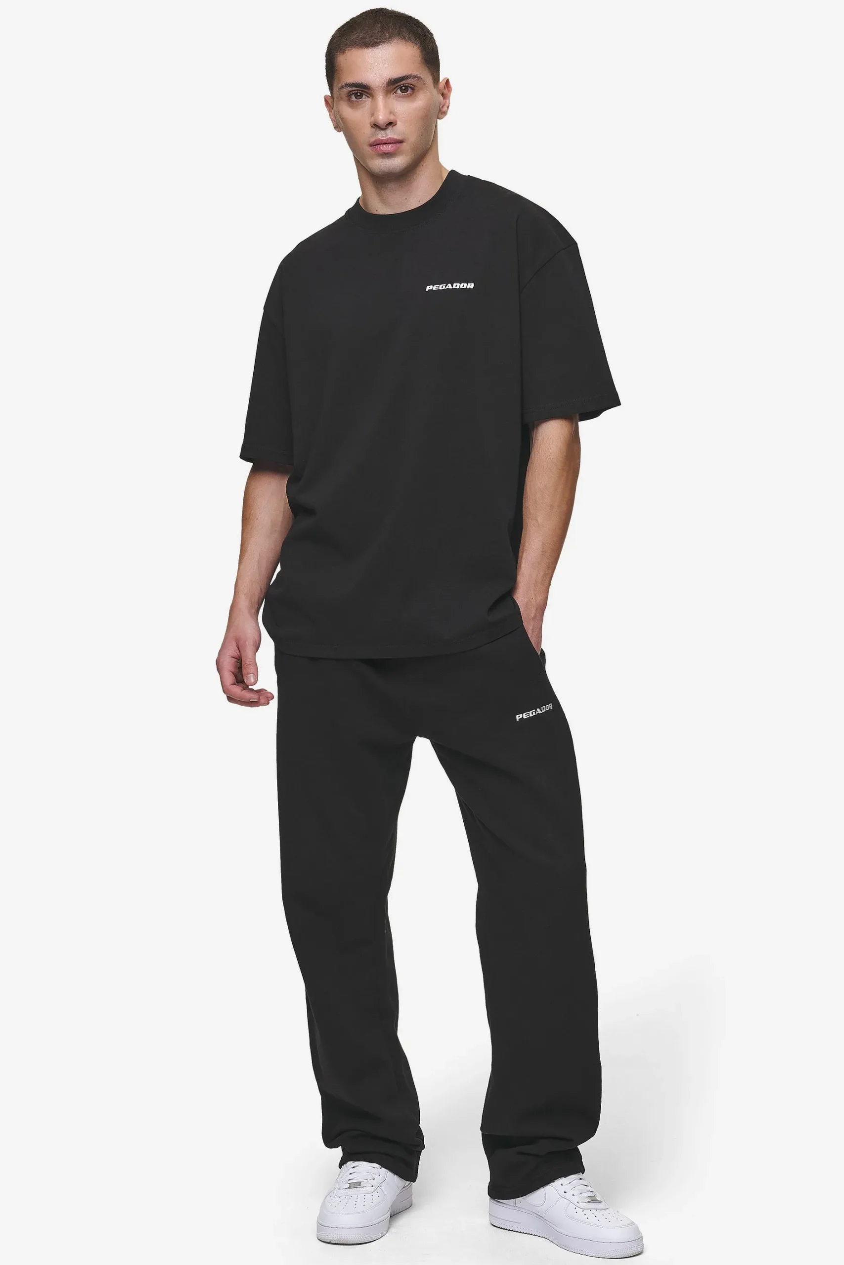 Pegador Tees|Logo Oversized Tee Washed Black