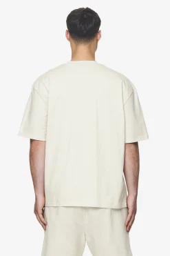 Pegador Tees|Logo Oversized Tee Black Gum Washed salty cream