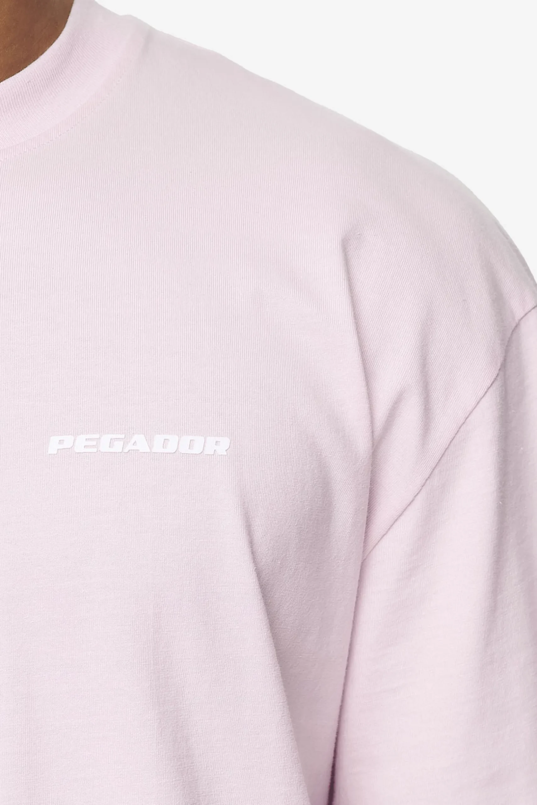 Pegador Tees|Logo Oversized Tee White Gum Washed bubblegum