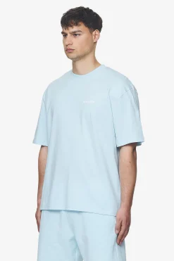 Pegador Tees|Logo Oversized Tee White Gum Washed baby blue