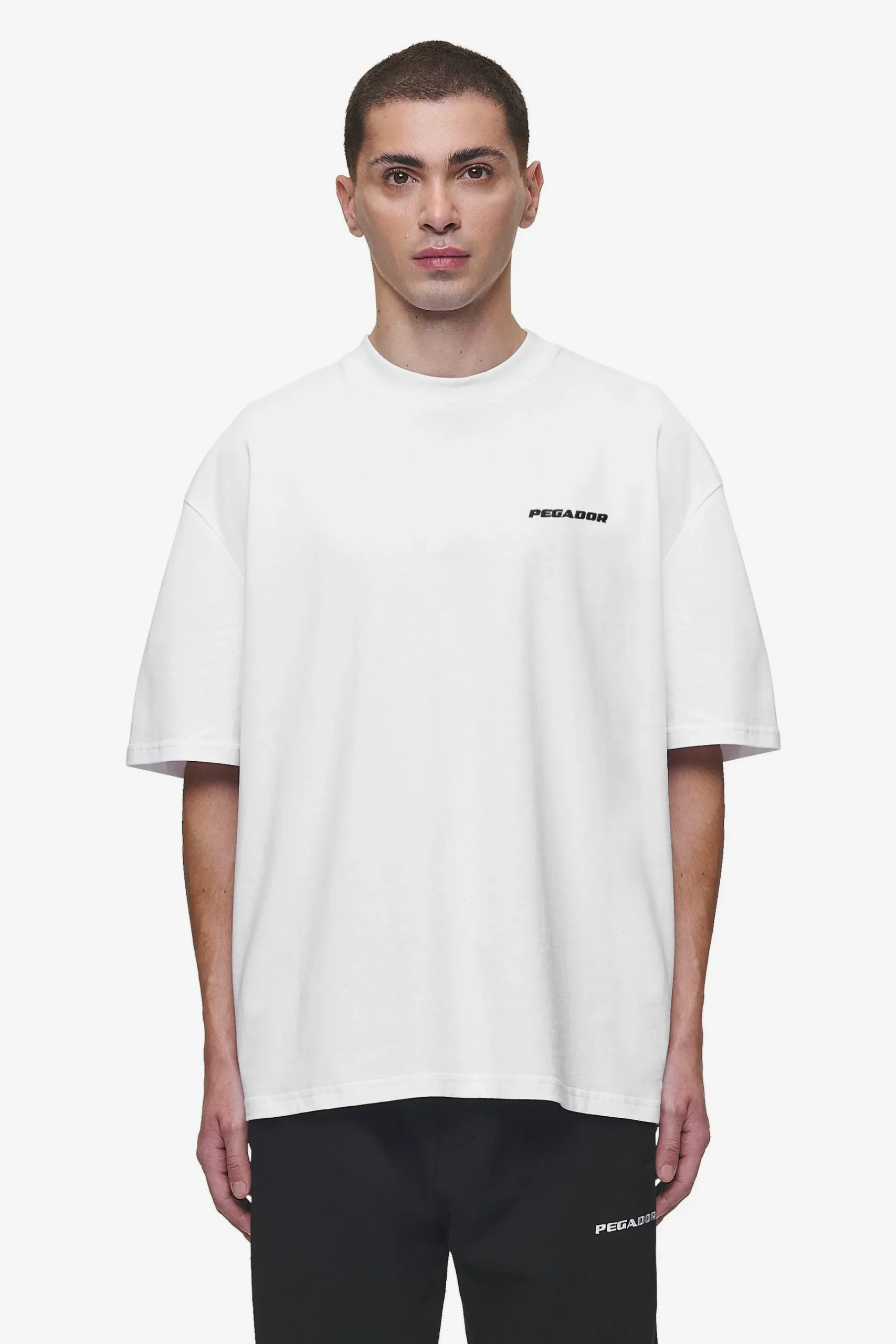 Pegador Tees|Logo Oversized Tee White
