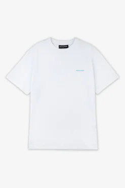 Pegador Tees|Logo Slim Tee White Sky Blue