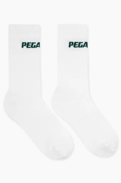 Pegador Socks|Socks|Logo Socks White Pine Green