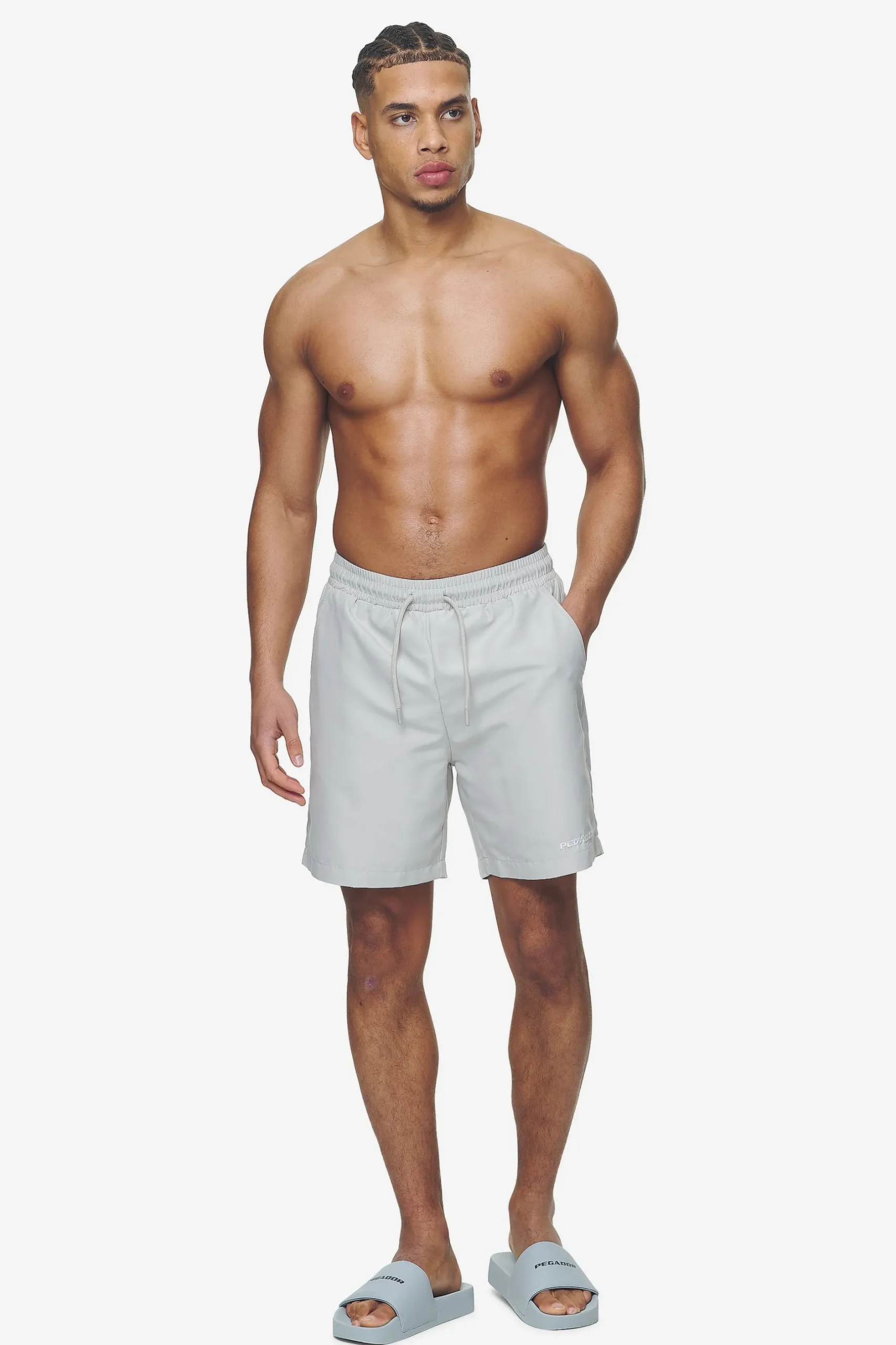 Pegador Swim Shorts|Logo Swim Shorts Pearl grey