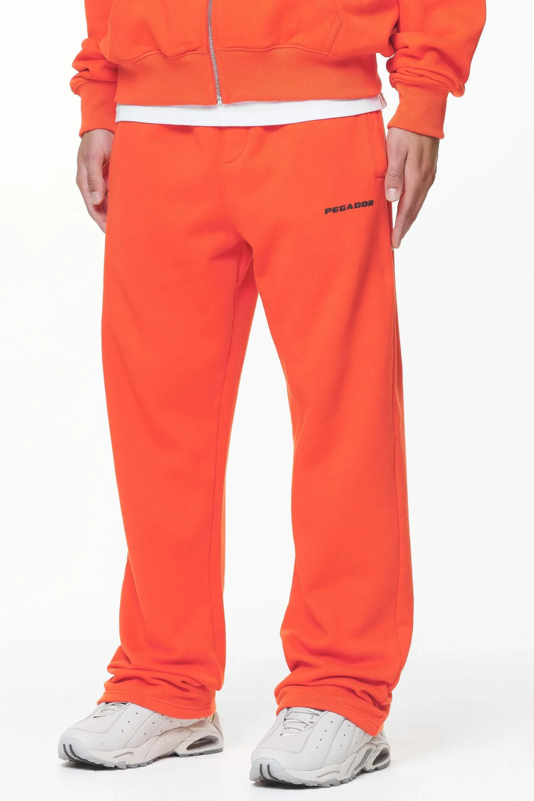 Pegador Pants & Joggers|Logo Wide Sweat Pants Gum Washed signal red