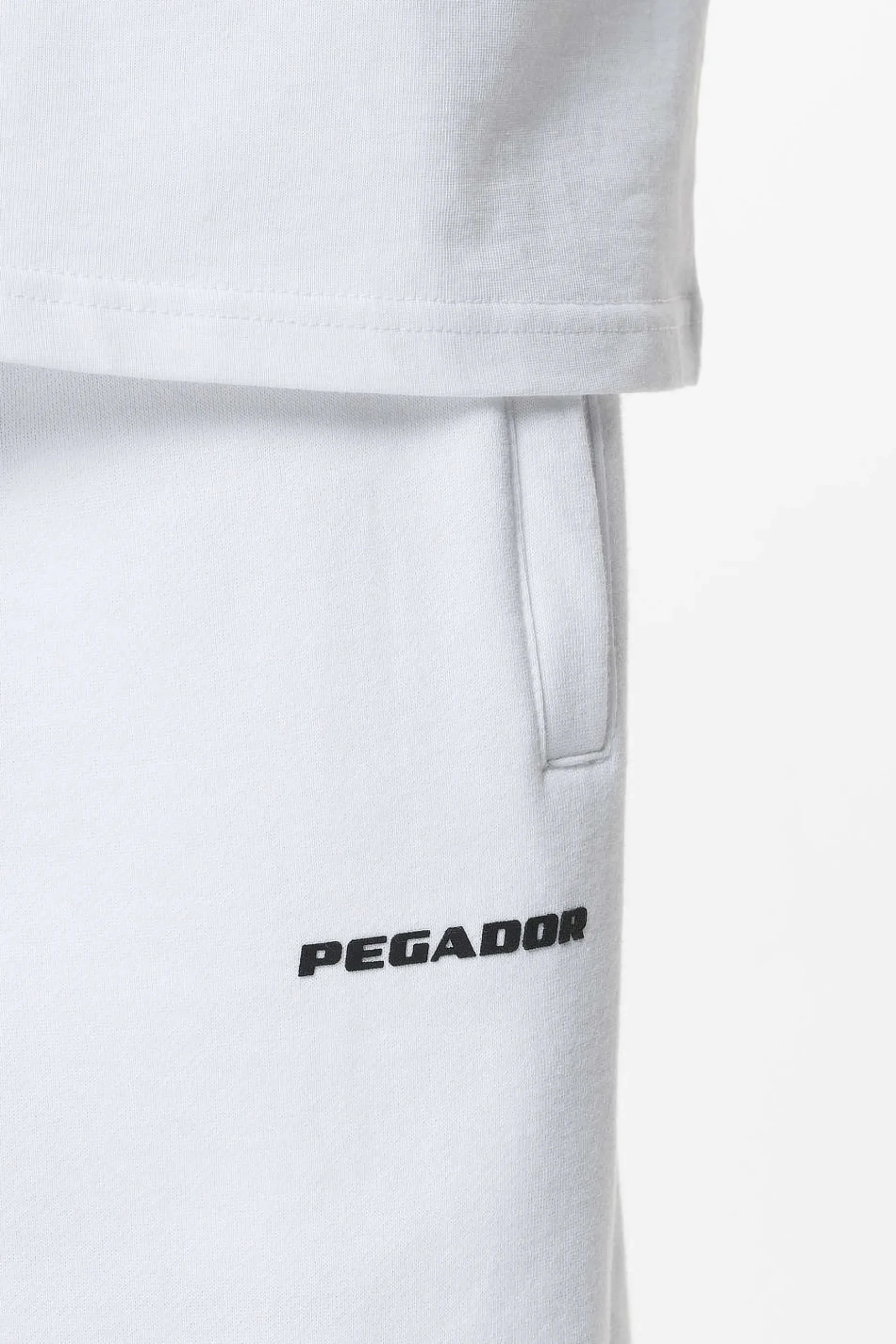 Pegador Pants & Joggers|Logo Wide Sweat Pants Gum White