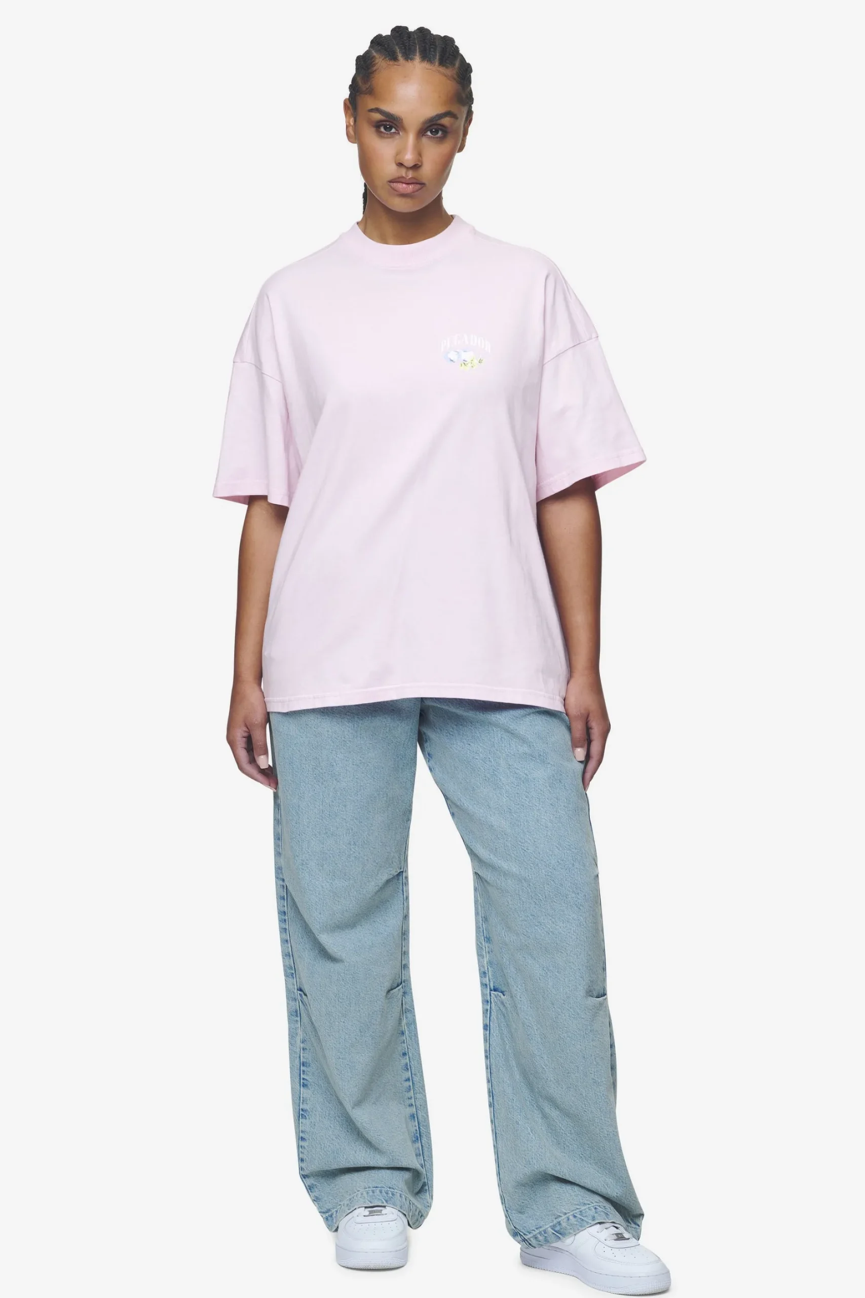 Pegador Tees|Lucia Heavy Oversized Tee Washed Bubblegum