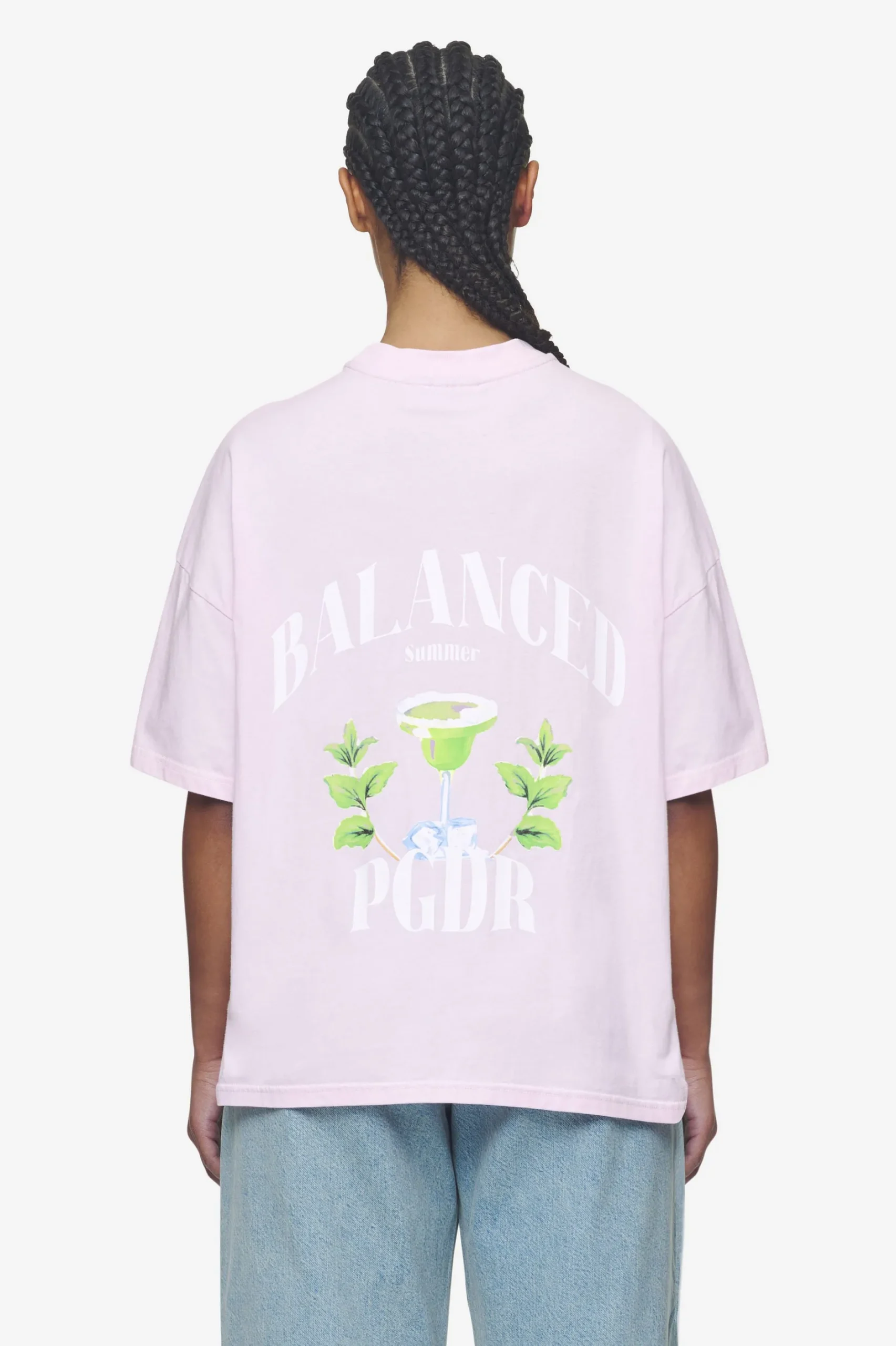 Pegador Tees|Lucia Heavy Oversized Tee Washed Bubblegum