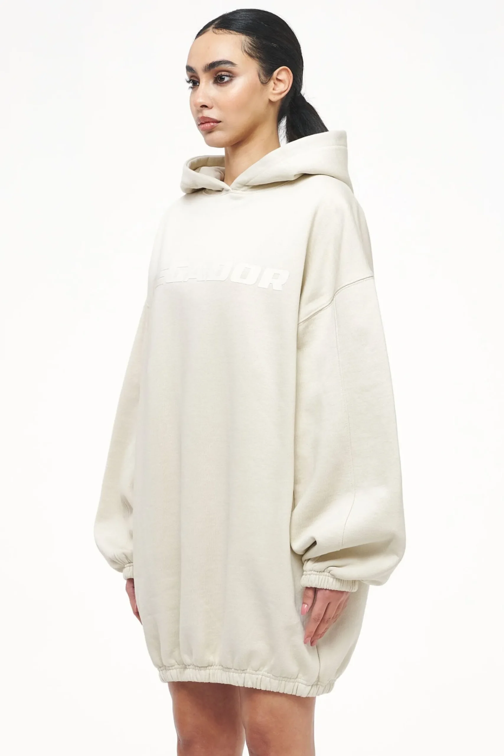 Pegador Hoodies|Lulea Oversized Hoodie Dress Vintage Washed Angels Cream