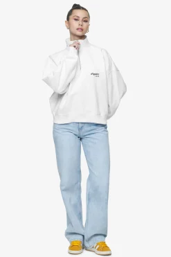 Pegador Sweaters|Luz Oversized Halfzip Sweater White