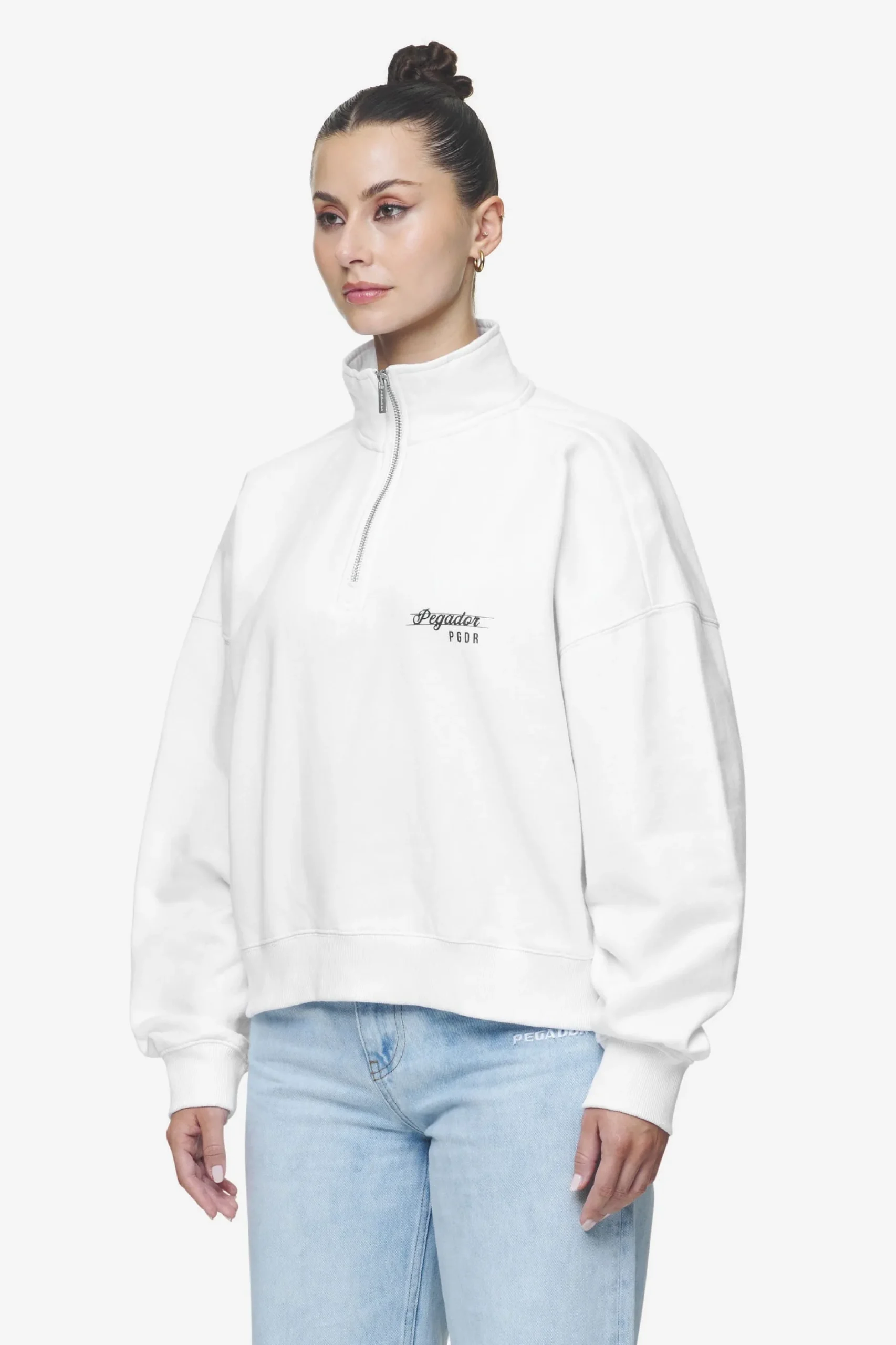 Pegador Sweaters|Luz Oversized Halfzip Sweater White