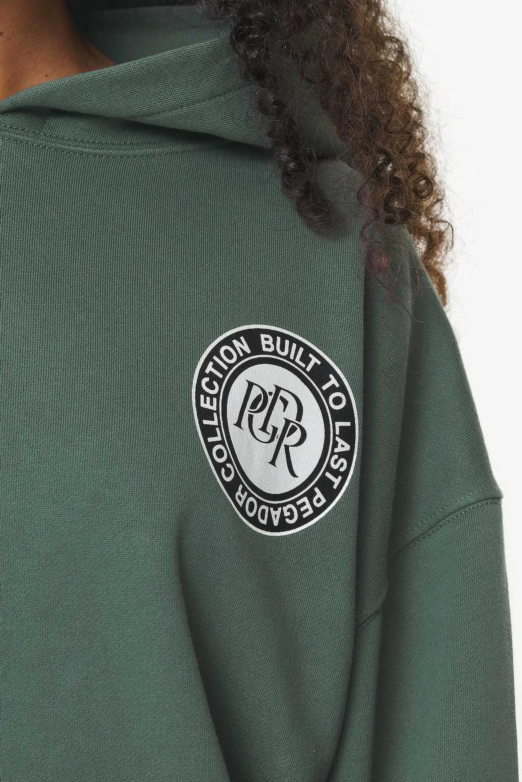 Pegador Hoodies|Lydney Oversized Hoodie Vintage Washed Garden Green
