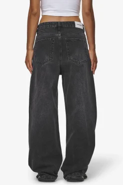 Pegador Jeans|Mally Super Baggy Jeans Washed Deep Grey