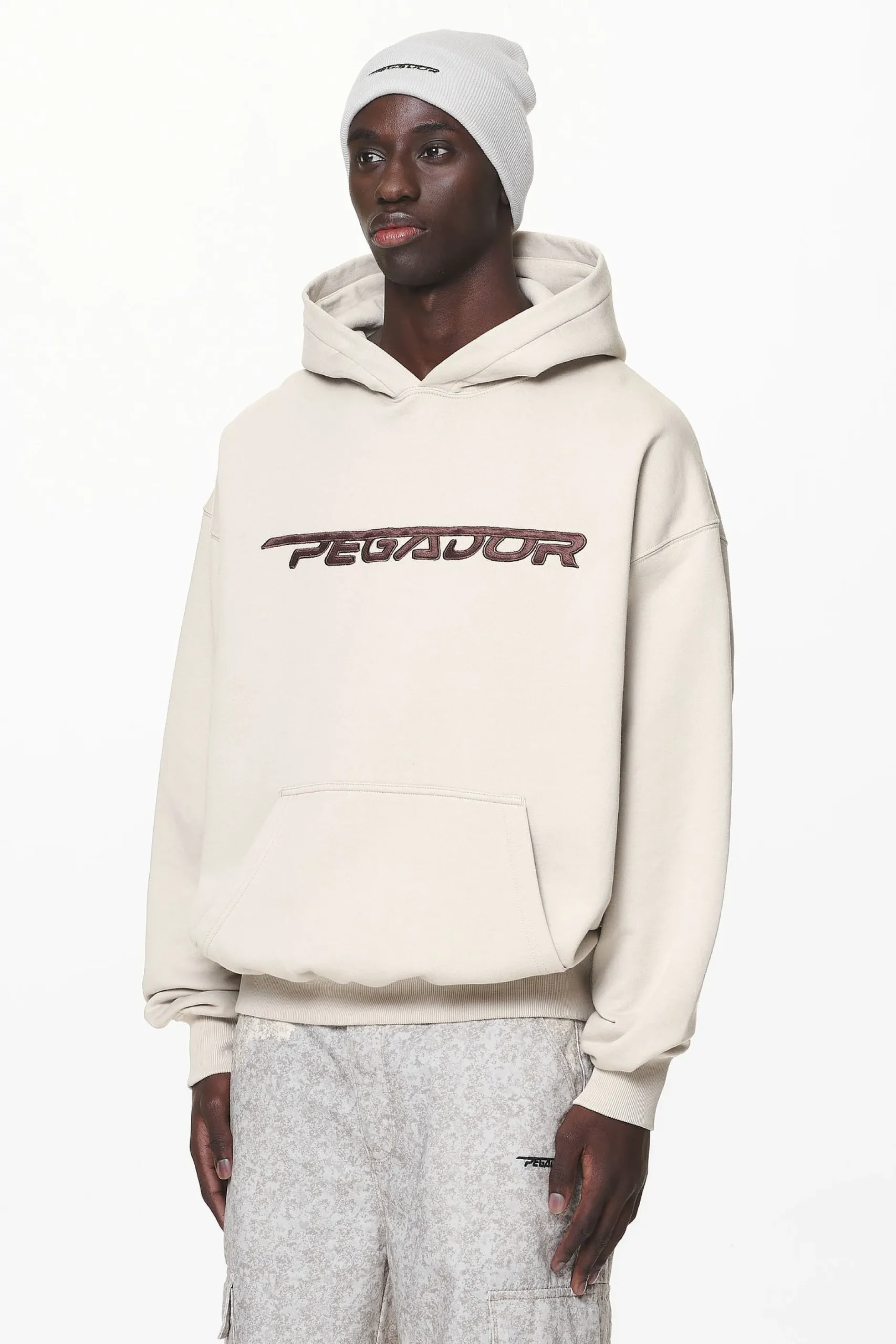 Pegador Hoodies|Manor Oversized Hoodie Washed Dust Cream