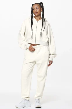 Pegador Hoodies|Zip Hoodies|Marla Cropped Zip Hoodie Washed Salty Cream Gum
