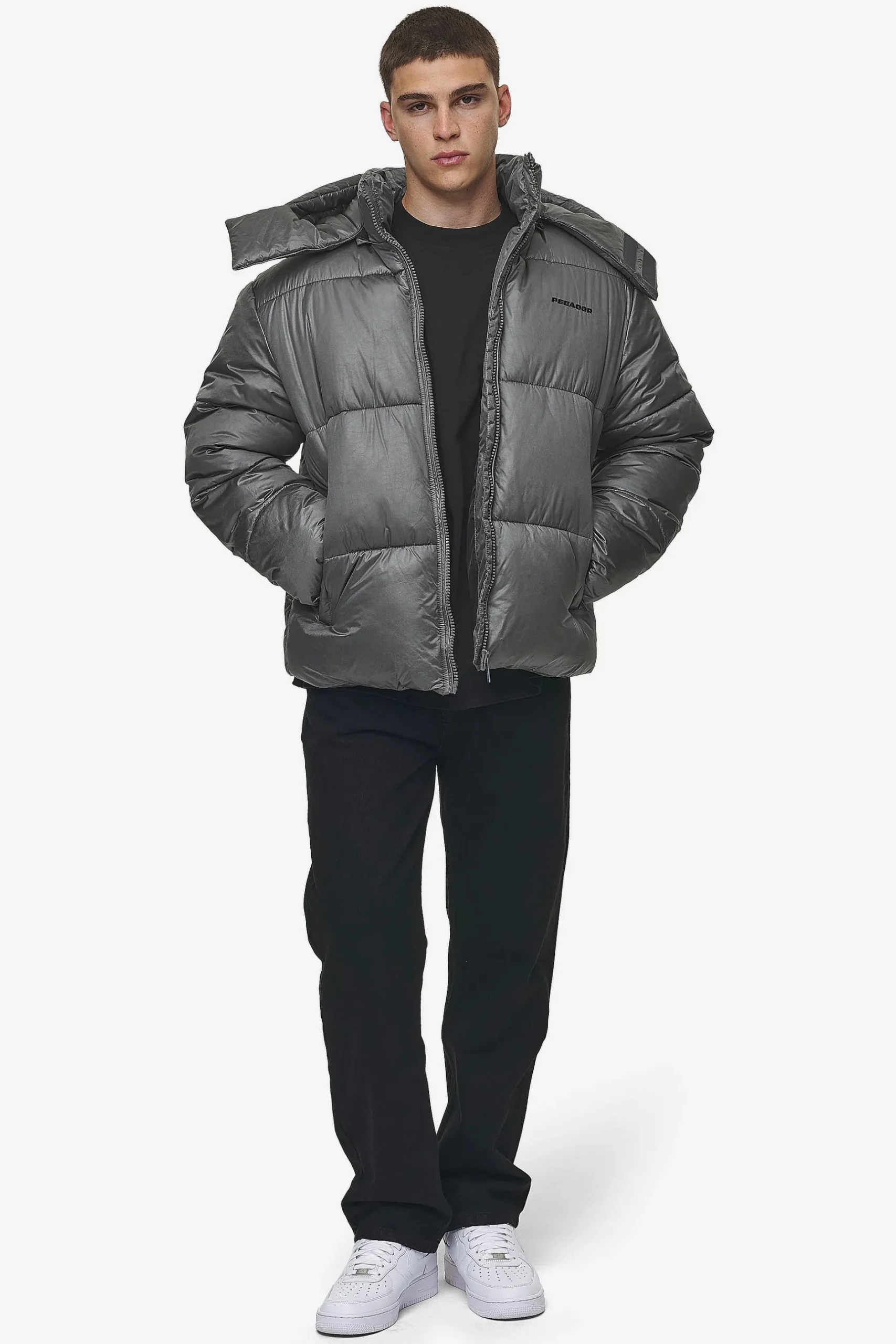 Pegador Jackets|Marten Vintage Puffer Jacket Anthracite