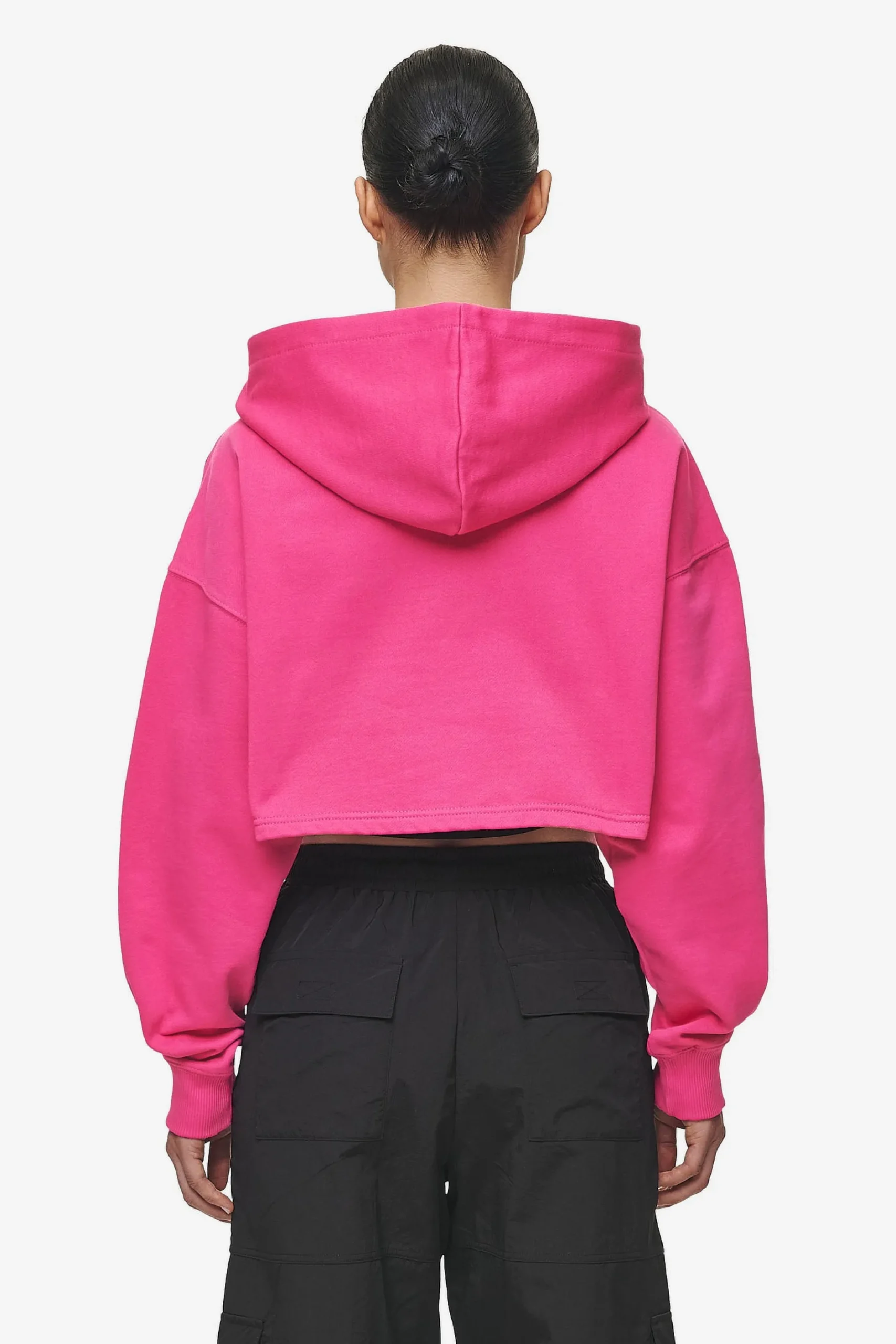 Pegador Hoodies|Mina Super Cropped Hoodie Washed Digital Pink
