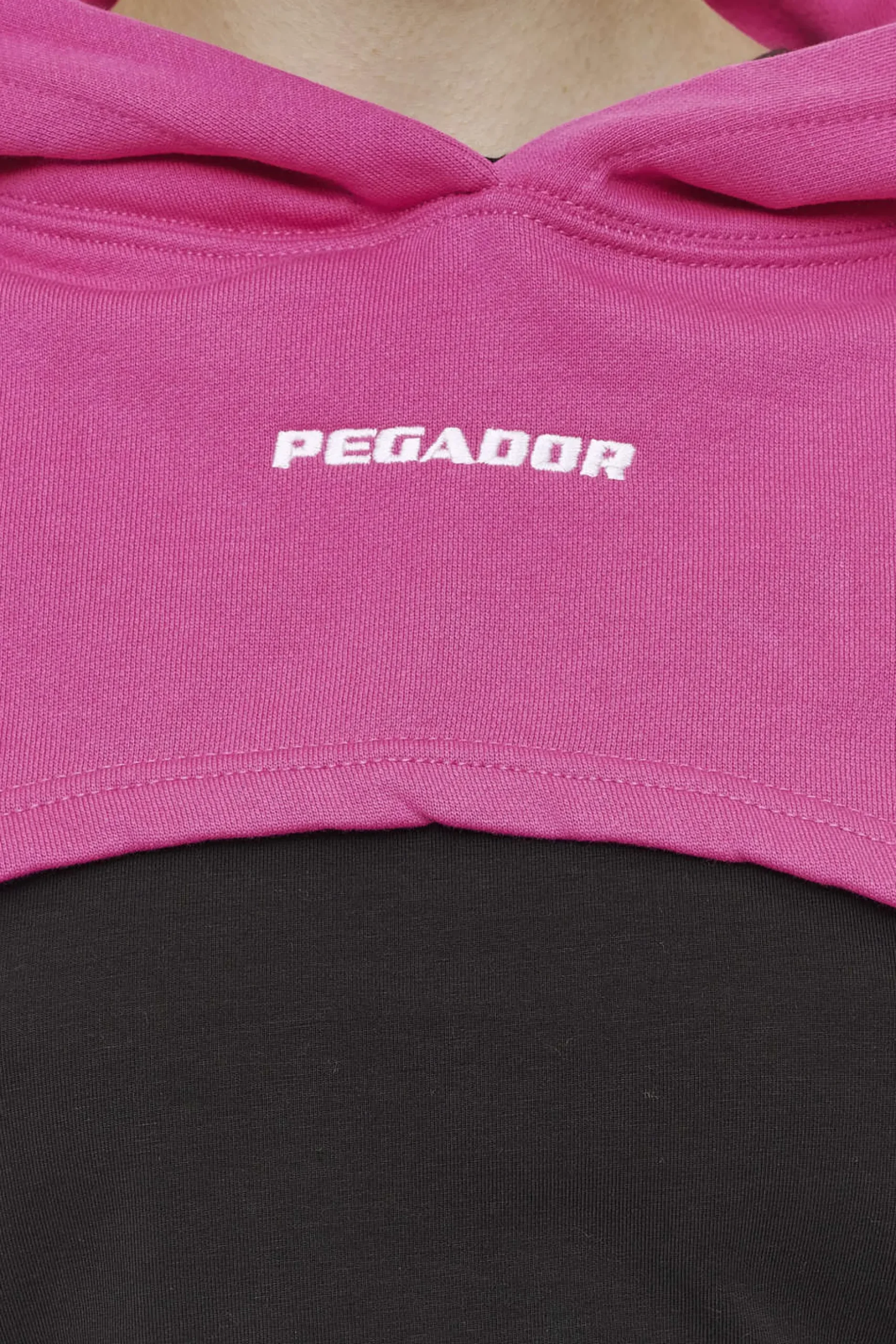 Pegador Hoodies|Mina Super Cropped Hoodie Washed Digital Pink