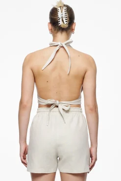 Pegador Tops|Molli Canvas Neckholder Top Unbleached
