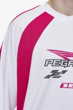 Pegador Longsleeves|Mosco Longsleeve Jersey White Virtual Pink
