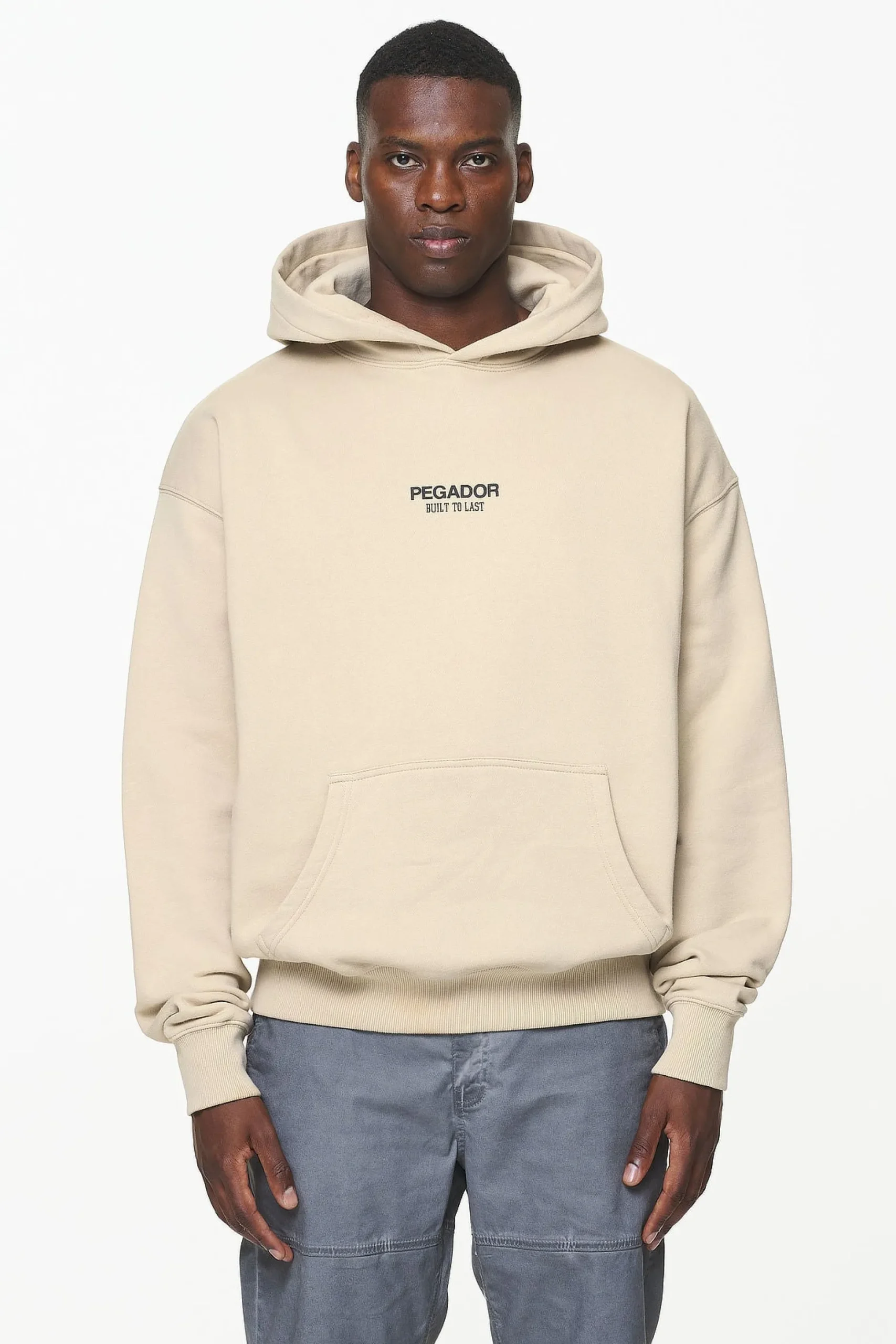 Pegador Hoodies|Mouncy Oversized Hoodie Vintage Washed Kingdom Beige