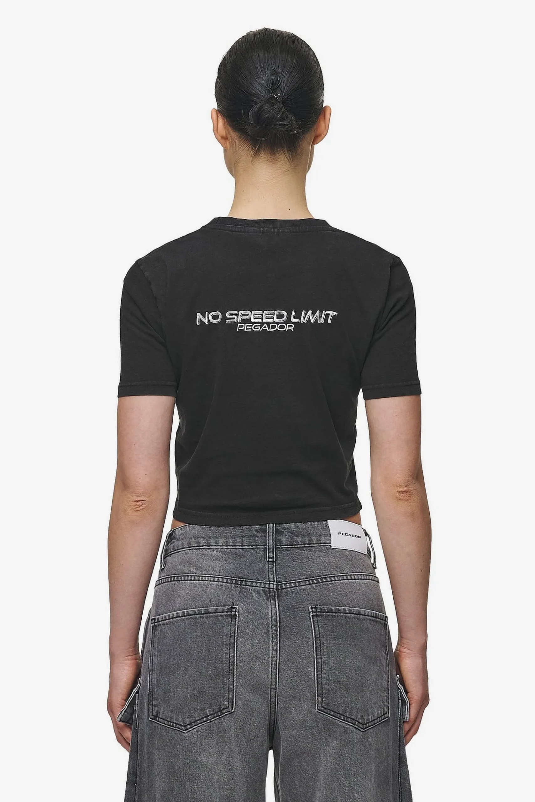 Pegador Tees|Naomi Baby Tee Washed Black