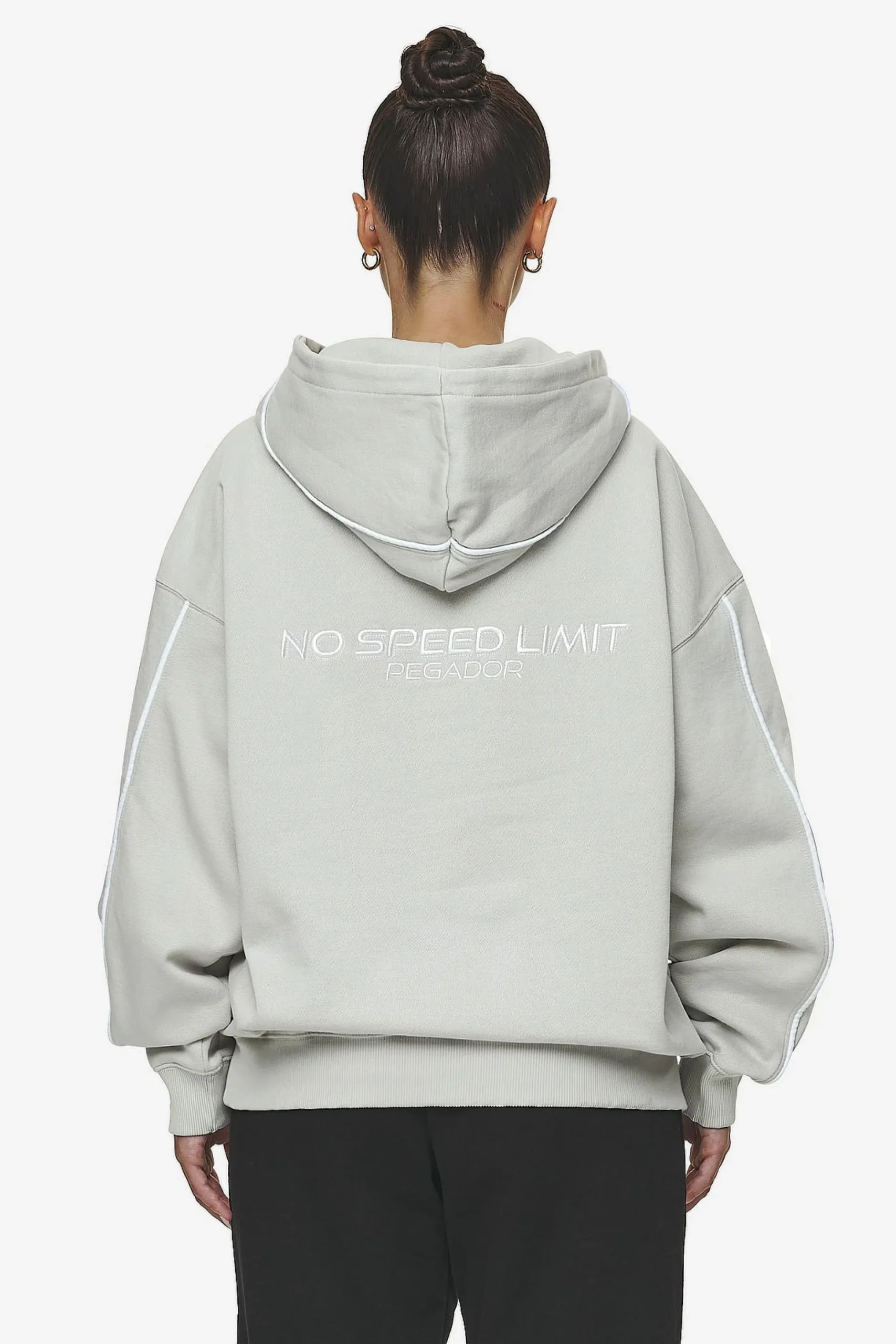 Pegador Hoodies|Naomi Oversized Hoodie Washed Moon Grey
