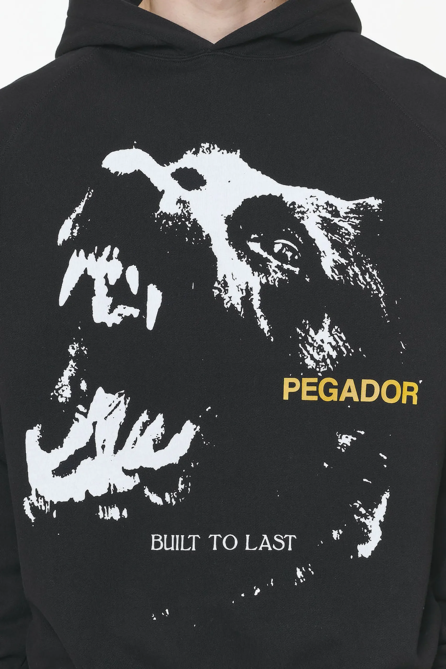 Pegador Hoodies|Nether Raglan Hoodie Vintage Washed Onyx Black