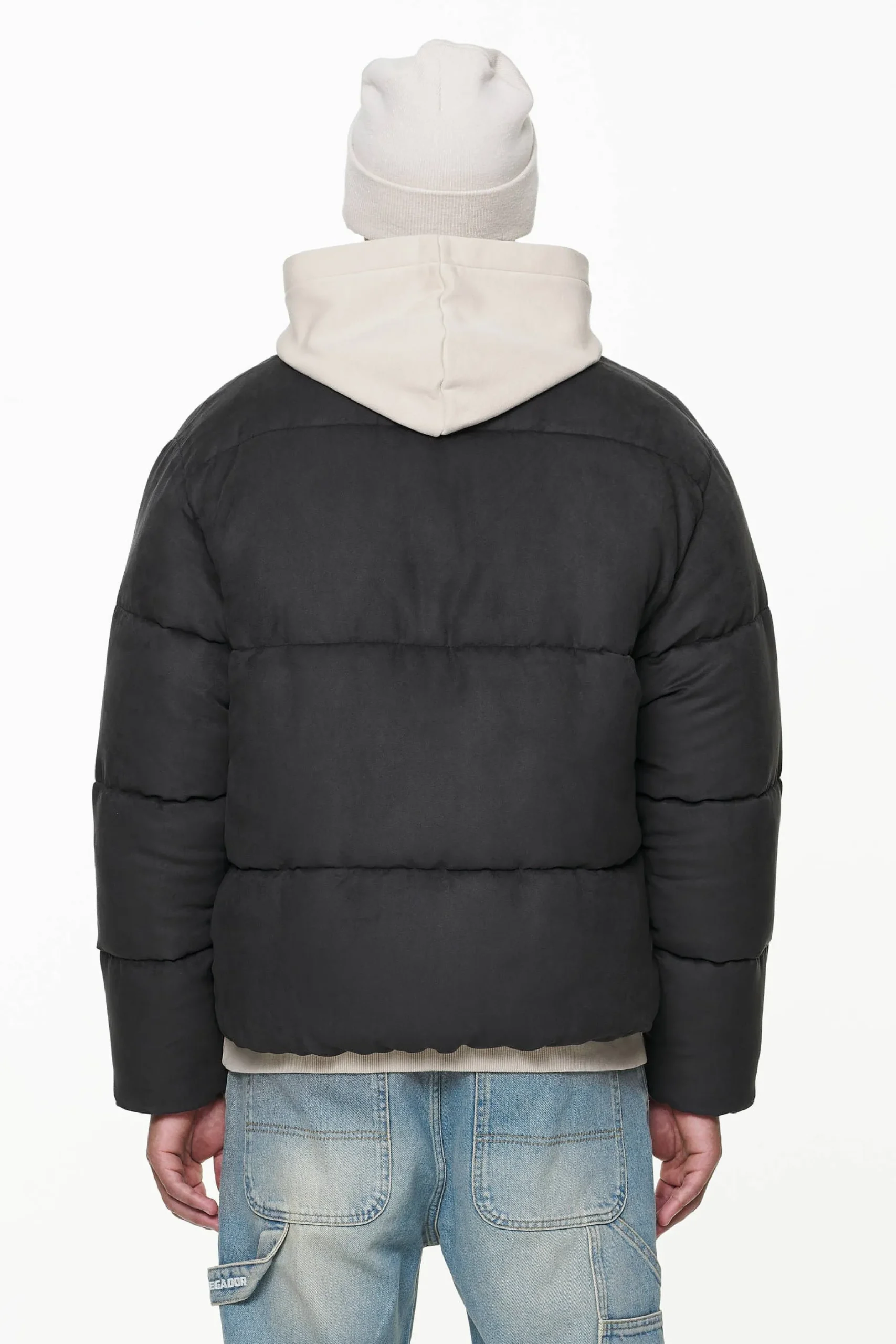 Pegador Jackets|Neum Suede Puffer Jacket Black